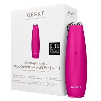 Микротоковая ручка для подтяжки лица GESKE MicroCurrent Face-Lift Pen 6в1 magenta HB0120 фото