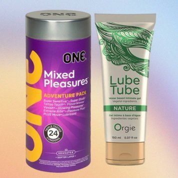 Набор ONE Mixed Pleasures 24 шт + LUBE TUBE NATURE, 150 мл ORGIE SOS4410 фото
