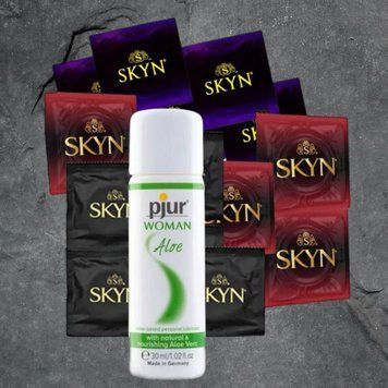 Набір з 18 штук Skyn + лубрикант pjur Woman Aloe 30 мл SOS4109 фото