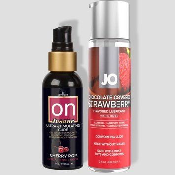 Sensuva Ultra-Stimulating On Insane Cherry Pop (57 мл) + JO Strawberry Kiss (60 мл) LB143 фото