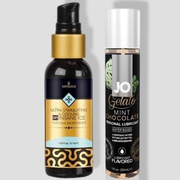 Sensuva Ultra-Stimulating ON Insane Ice (57 мл) + JO GELATO Mint Chocolate (30 мл) LB277 фото