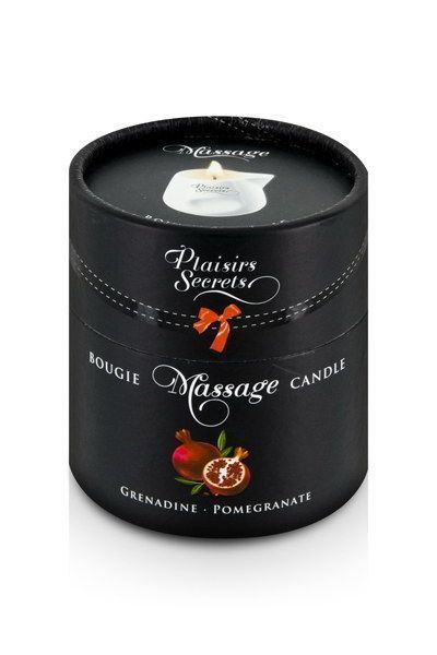 Массажная свеча Plaisirs Secrets Pomegranate (80 мл), керамический сосуд SO1850 фото
