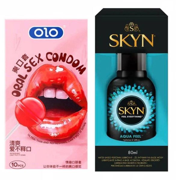 Набір : OLO Oral Candy 10 шт та Лубрикант SKYN AQUA FEEL 80МЛ SOS92 фото