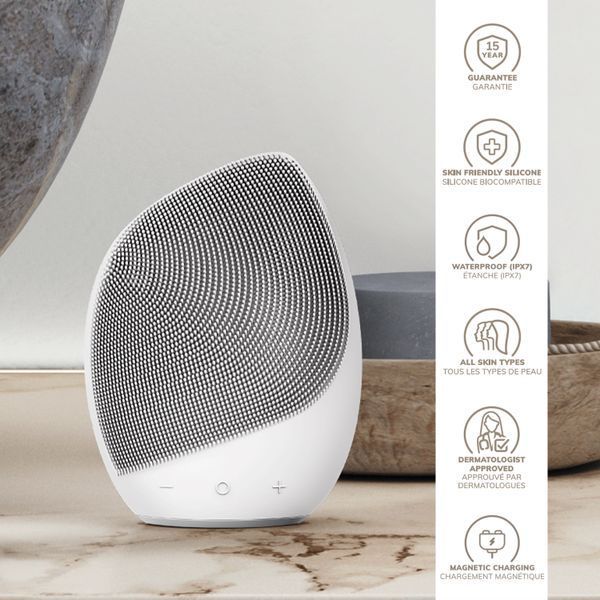 Электронная ультразвуковая щетка для лица GESKE Sonic Facial Brush 5в1 white HB0073 фото