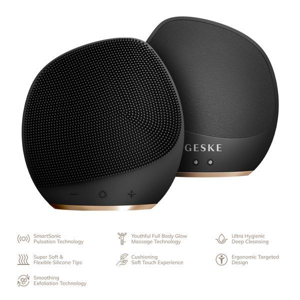 Ультразвуковая щетка для тела и интенсивный пилинг GESKE Sonic Body Brush&Intensive Exfoliator 7в1 gray HB0353 фото