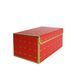 Подарункова коробка червона з золотим геометричним малюнком, S &mdash; 20,2&times;14&times;10,5 см SO8913 фото 1