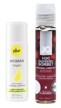 Набор лубрикантов pjur Woman Vegan 30 мл + System JO Raspberry Sorbet (30 мл) LB81 фото