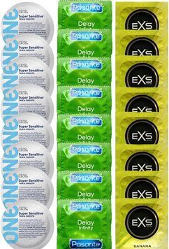 Набор 24 шт ONE Super Sensitive + Delay Infinity + EXS Banana SOS7386 фото