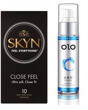 SKYN Close Feel  10 штук та Лубрикант охолоджуючий на водній основі OLO 60 мл SOS28 фото