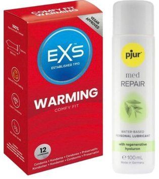 Набор EXS Warming (12 шт) + pjur MED Repair Glide 100 мл SOS13489 фото