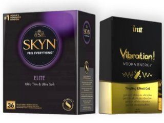 Skyn Elite 36 шт + Intt Vibration Vodka (15 мл) SOS7137 фото