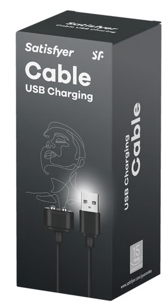Магнітний зарядний кабель для іграшок Satisfyer (USB Charging Cable), чорний SO7792 фото