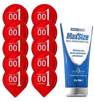 Комплект OLO Warming 001 10 шт + Swiss Navy Max Size Cream (150 мл) SOS14407 фото