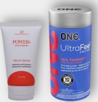 ONE UltraFeel 10 шт - Пролонгатор Doc Johnson Power Delay Cream 56 г SOS6310 фото