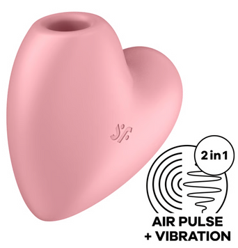 Вакуумно-хвильовий стимулятор із вібрацією Satisfyer Cutie Heart (рожевий) SO6286 фото