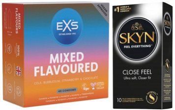 Набор з SKYN Close Feel 10 шт + EXS Mixed Flavoured 48 шт SOS7865 фото