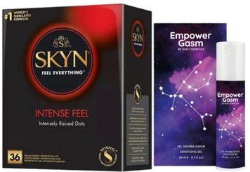 Набір з SKYN Intense Feel (36 шт)  +  Рідкий вібратор EMPOWERGASM (50 мл) від Nuei SOS9837 фото