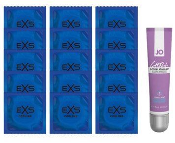 Комплект EXS Cooling 15 шт + JO CHILL COOLING, 10 мл SOS14557 фото