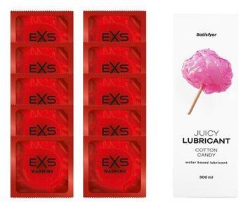 Комплект: EXS Warming 10шт. + Лубрикант Satisfyer Cotton Candy 300 мл SOS11395 фото
