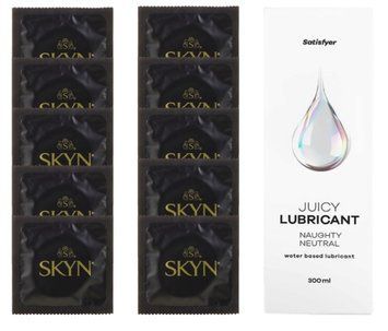 Комплект SKYN Original 10 шт. + Лубрикант Satisfyer Juicy Lubricant Naughty Neutral 300 мл SOS12637 фото
