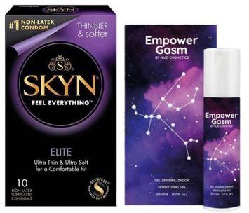 Набор из SKYN Elite (10 шт) + Гель для усиления оргазма с маслом семян каннабиса EMPOWERGASM, 50 мл Nuei SOS9737 фото