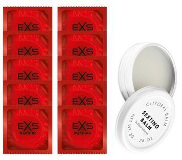 Комплект EXS Warming 10 шт + Bijoux Indiscrets Sexting Balm SOS14307 фото