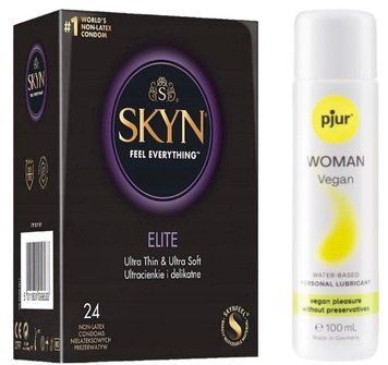Комплект SKYN Elite 24 шт + Pjur Woman Vegan 100 мл SOS13289 фото
