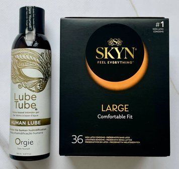 Набор Skyn ​​Large 36 шт. - Лубрикант ORGIE HUMAN LUBE intimate gel, 150 мл SOS2953 фото