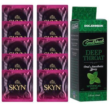 Комплект SKYN Cherry Sunrise 10 шт + Doc Johnson GoodHead - Mystical Mint (59 мл) SOS13680 фото