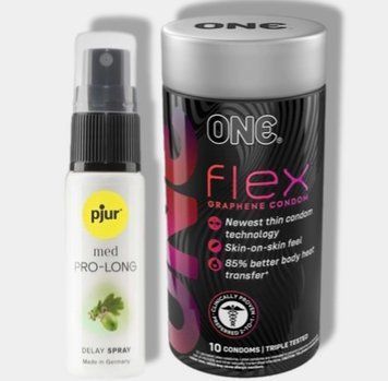ONE Flex Graphene, 10 шт - Пролонгатор pjur MED Prolong Spray 20 мл SOS6059 фото