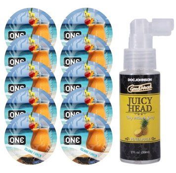 Комплект ONE Island Punch 10 шт + Doc Johnson &ndash; Pineapple, 59 мл SOS13831 фото