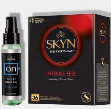 SKYN Intense Feel 36 шт + Пролонгатор Sensuva - ON Bold (29 мл) SOS5778 фото