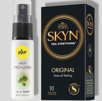 SKYN Original 10 шт + Пролонгатор pjur MED Prolong Spray 20 мл SOS5165 фото