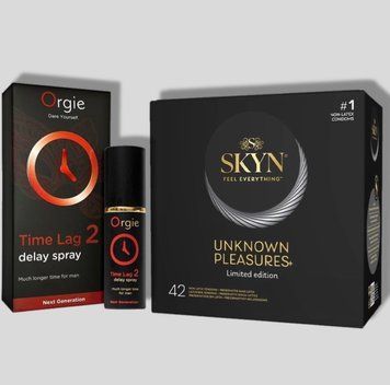 SKYN 42 Pleasures 42 шт + Пролонгатор TIME LAG 2, 10 мл SOS5003 фото