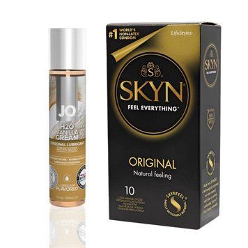 10 шт SKYN ORIGINAL + Лубрикант System JO H2O &mdash; Vanilla Cream (30 мл) SOS4811 фото