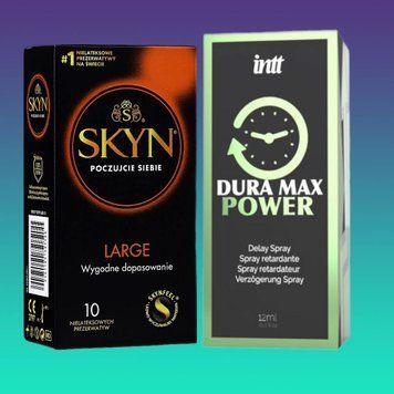 Комплект Skyn Large 10 шт + Пролонгатор Intt Dura Max Power 12 мл SOS4453 фото