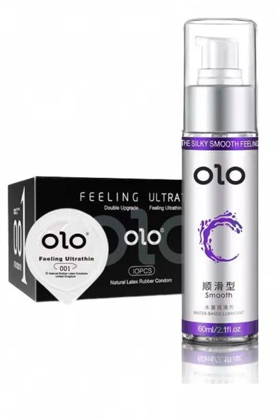 Набор OLO Feeling Ultrathin - ультратонкие - 001 (пачка 10 штуки) Лубрикант OLO Smooth 60 мл OL10 фото