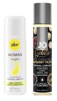 Набор лубрикантов pjur Woman Vegan 30 мл + System JO White Chocolate Raspberry (30 мл) LB82 фото