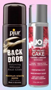 Набор лубрикантов pjur backdoor anal Relaxing jojoba silicone 30 мл +JO Red Velvet Cake (60 мл) LB733 фото