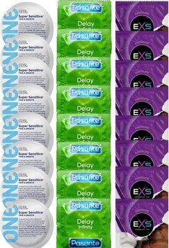 Набор 24 шт ONE Super Sensitive + Delay Infinity + EXS Chocolate SOS7387 фото