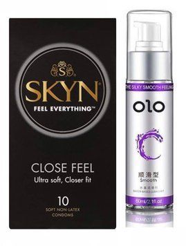 SKYN Close Feel  10 штук та Лубрикант "olo smooth" 60 мл SOS29 фото