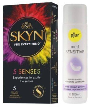 Комплект SKYN 5 Senses + Pjur MED Sensitive Glide 100 мл SOS13141 фото