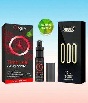 Пролонгатор для мужчин Time Lag, 25 мл. ORGIE +  001 Muaisi за 12шт. SOS6688 фото