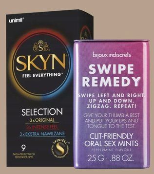 Набір Skyn Selection 9 шт + М'ятні цукерки Bijoux Indiscrets Swipe Remedy &ndash; clitherapy oral sex mints SOS5105 фото