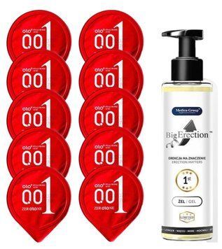 Комплект OLO Warming 001 10 шт + Big Erection Gel (150 мл) SOS14408 фото