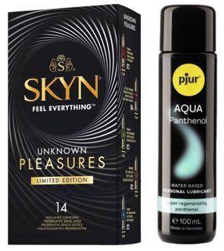 Набор Skyn ​​Unknown Pleasures 14 шт + pjur Aqua Panthenol 100 мл SOS13390 фото