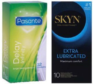 Набір з Skyn Exstra Lube 10 штук + Pasante Infinity Delay, 12 шт SOS8065 фото