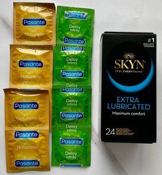 Комплект Skyn Extra Lube 24 шт + Pasante Naturelle 6 шт + Pasante Delay Infinity 6 шт SOS3004 фото
