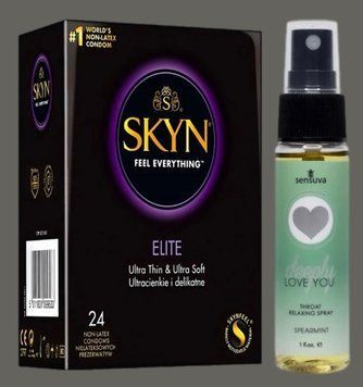 Набір SKYN Elite, 24 шт + Спрей Sensuva Deeply Love You Spearmint (29 мл) SOS5293 фото