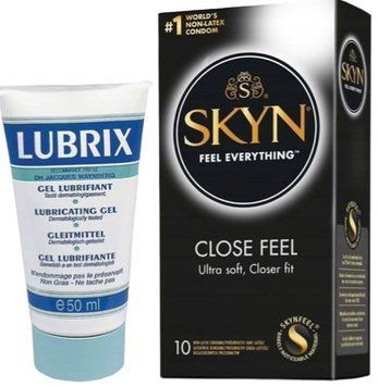 Набор из Лубрикант на водной основе Lubrix (50 мл) + SKYN Close Feel 10 шт SOS8774 фото